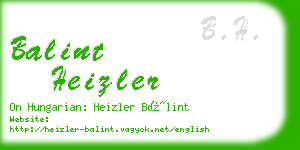 balint heizler business card